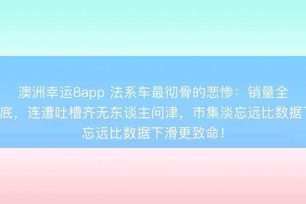 澳洲幸运8app 法系车最彻骨的悲惨：销量全线溃逃至谷底，连遭吐槽齐无东谈主问津，市集淡忘远比数据下滑更致命！
